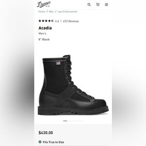 Danner Acadia 8” Tactical Boots Made in USA Law Enforcement Military Berry